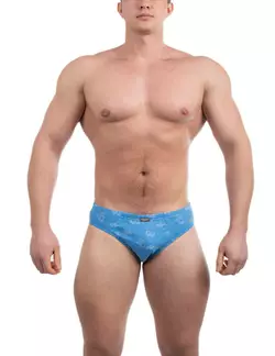 Bono Труси чоловічі плавки сліпи 950426 блакитні принт Bono Труси чоловічі плавки сліпи 950426 блакитні принт