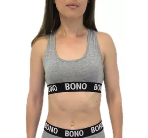 Bono топ жіночий 950119 темно-сірий з чорною резинкою Bono топ жіночий 950119 темно-сірий з чорною резинкою