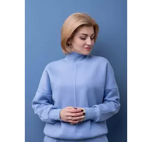 BONO Світшот жіночий Oversize  з високою горловиною арт.101 Блакить BONO Світшот жіночий Oversize  з високою горловиною арт.101 Блакить