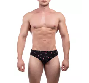 Bono труси чоловічі плавки сліпи 950353 чорні принт Bono труси чоловічі плавки сліпи 950353 чорні принт